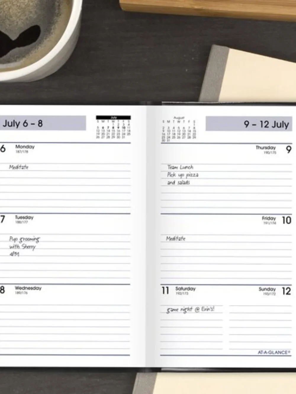 At-A-Glance Academic 12-Month Pocket Planner Jul 26-Jun 27 Black 3.5